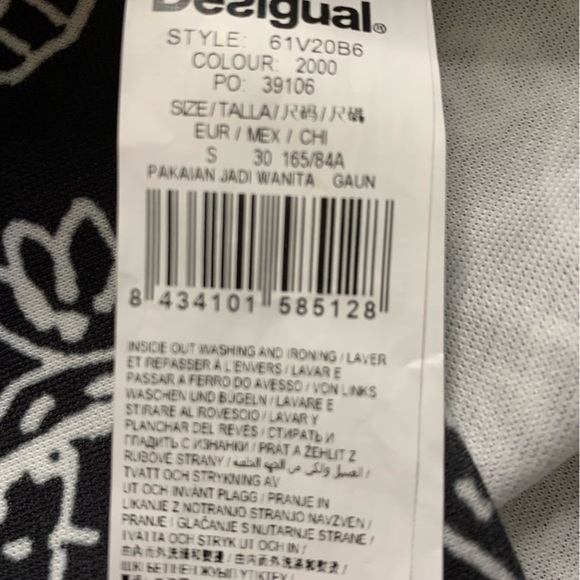 Desigual Floral Dress Midi Sequin Size Small. New Without Tags. - Picture 10 of 11